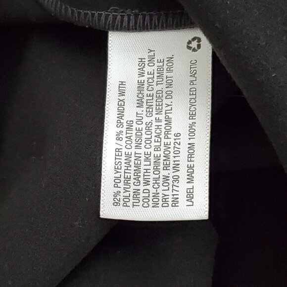 A New Day Womans XXL Shiny Black Faux Leather Leggings Polyester Spandex Blend - Picture 4 of 5